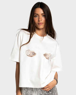 Biały t-shirt Oyster - Image #1