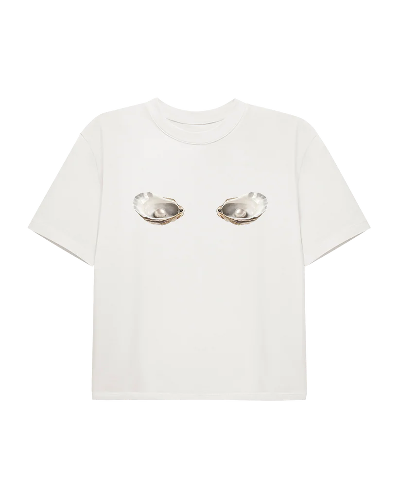 Biały t-shirt Oyster - Image #2