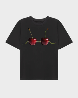 Czarny t-shirt Cherries - Image #0