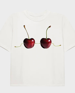 Biały t-shirt Cherries - Image #1