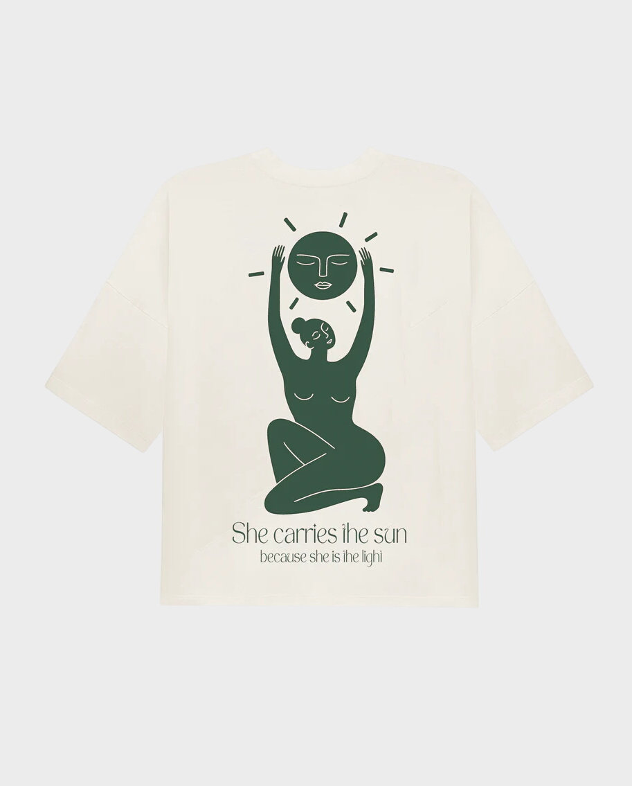 Biały t-shirt Sun - Image #3