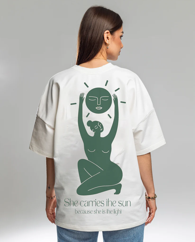 Biały t-shirt Sun - Image #1