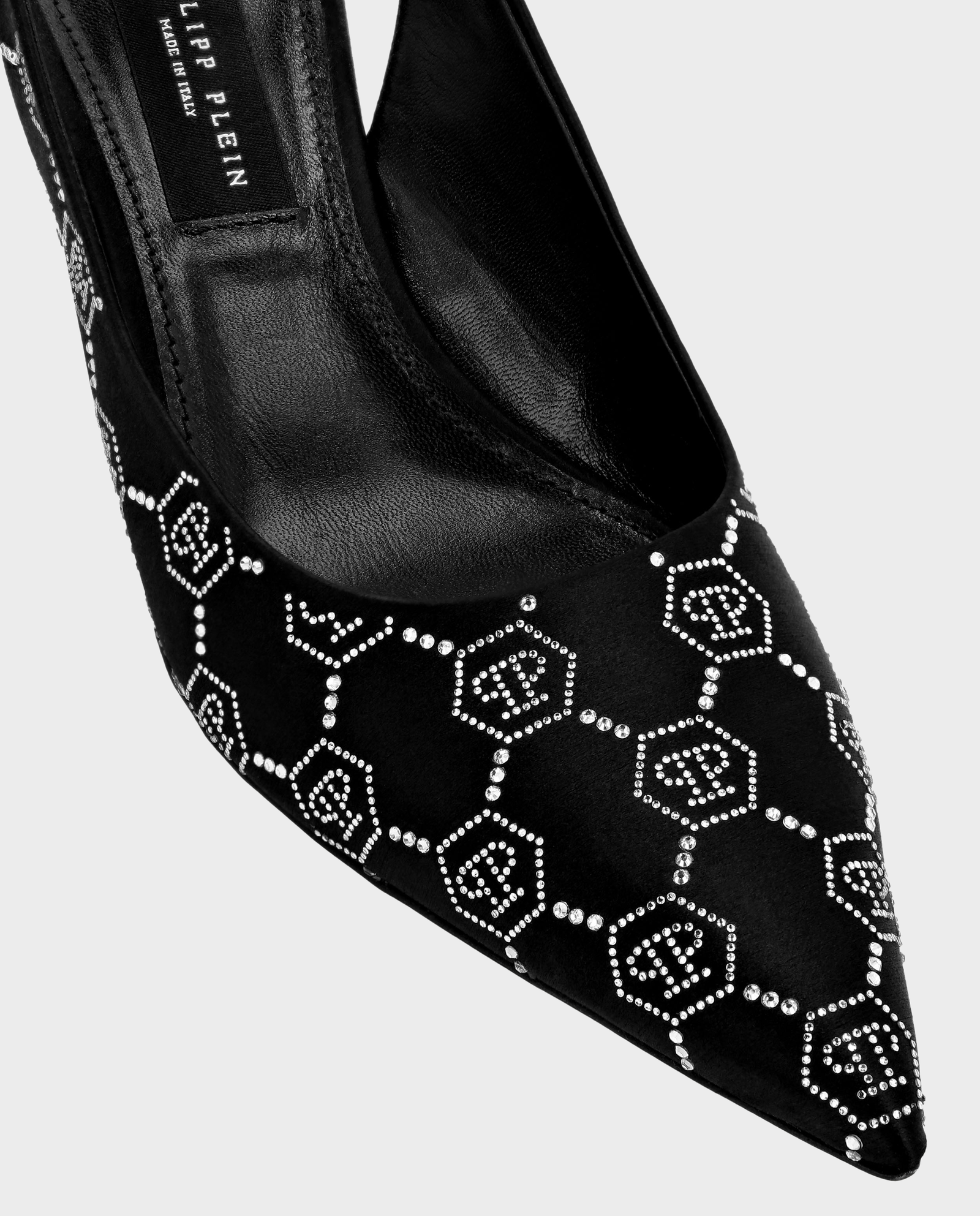 Satynowe szpilki z monogramem - Image #2