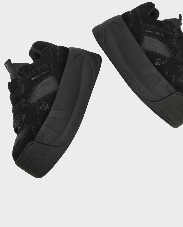 Czarne sneakersy na platformie Snatch - Image #3
