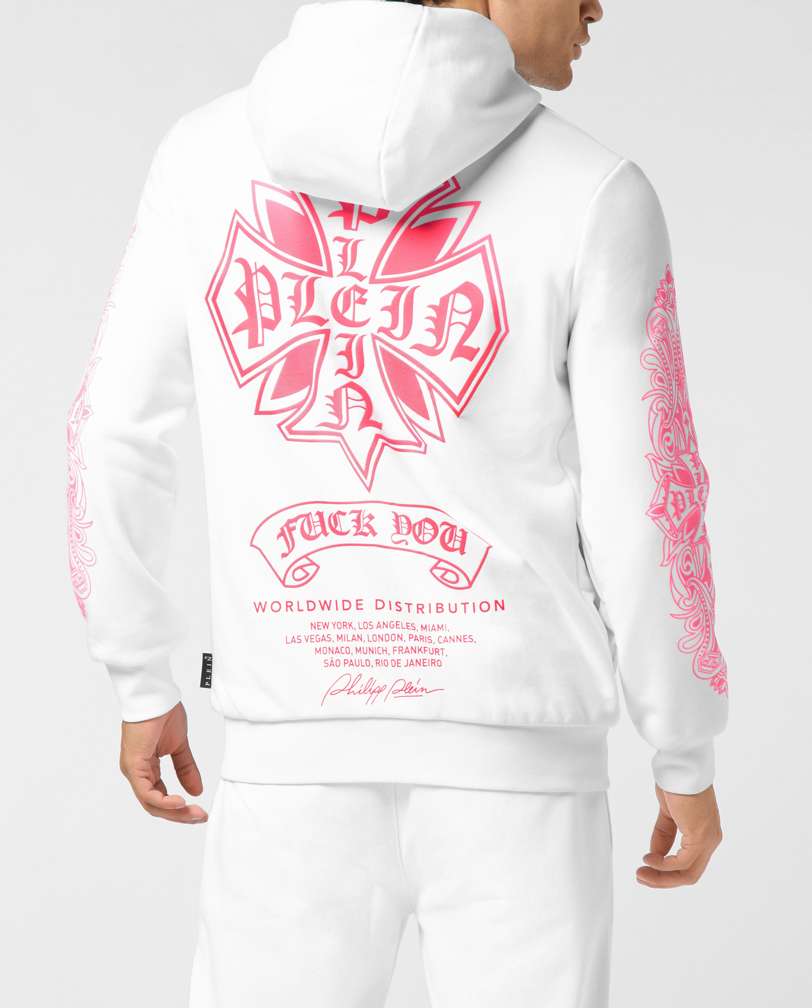 Biała bluza z kapturem - Image #1