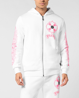 Biała bluza z kapturem - Image #0