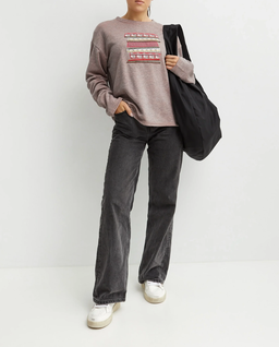 Beżowy sweter z aplikacją - Image #2