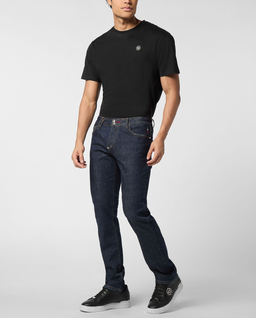 Granatowe jeansy Straight Supreme Cut - Image #2