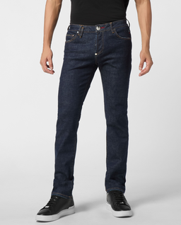 Granatowe jeansy Straight Supreme Cut - Image #0