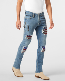 Niebieskie jeansy Rock Star Fit - Image #0