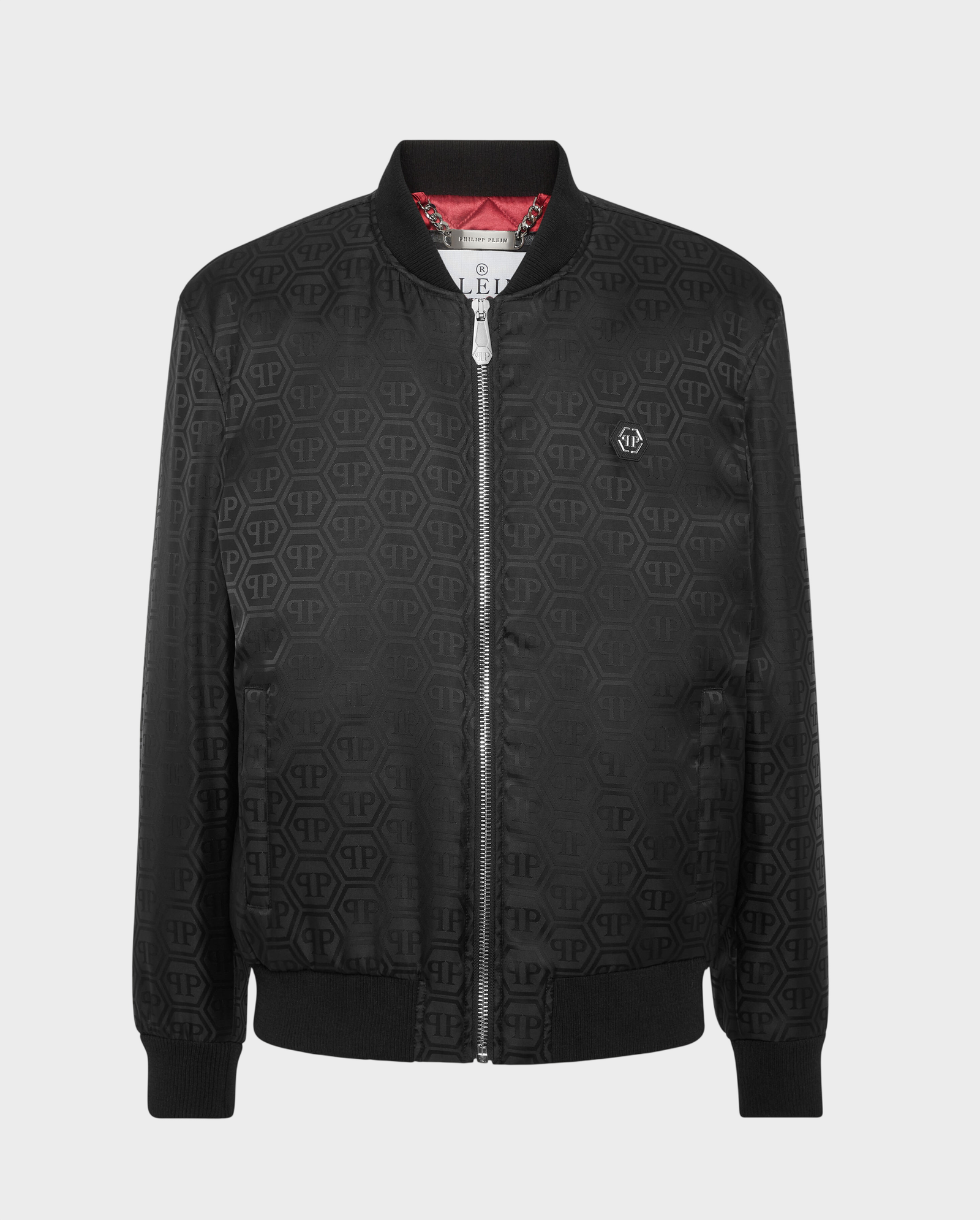 Czarna kurtka bomber z monogramem - Image #0