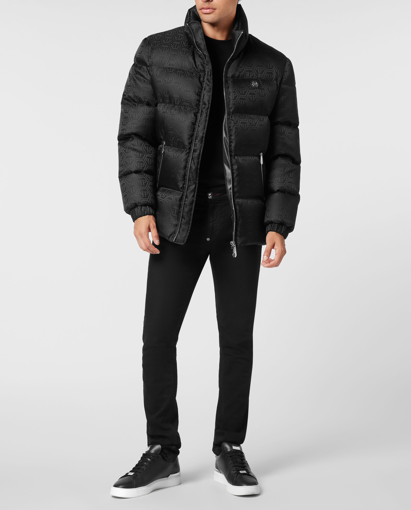 Czarna kurtka puchowa Monogram - Image #2