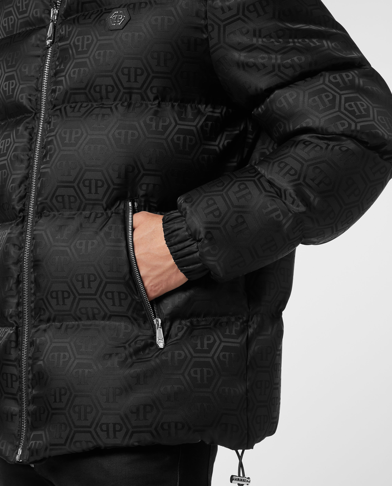 Czarna kurtka puchowa Monogram - Image #5