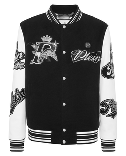 Czarna kurtka Varsity Bomber - Image #5