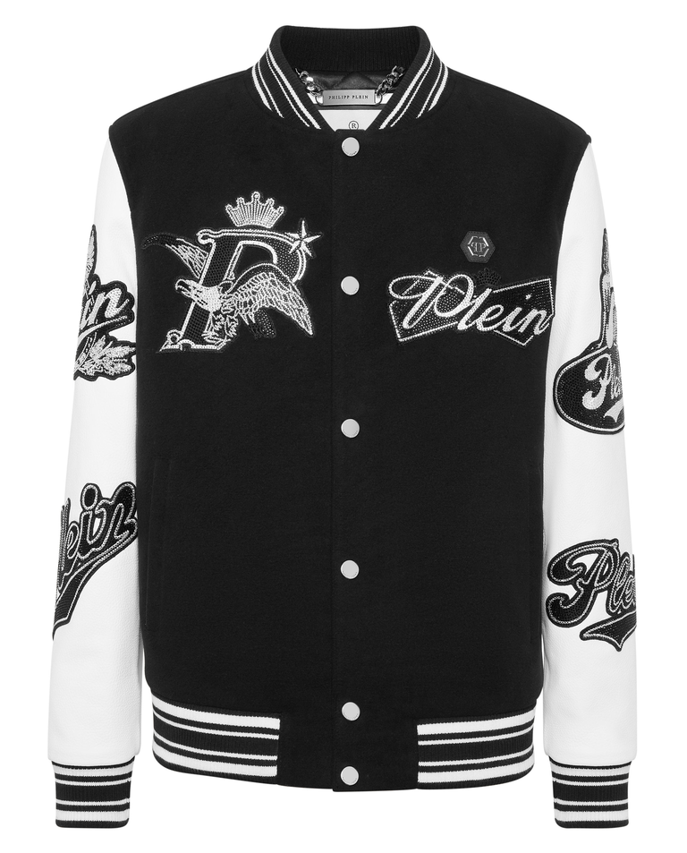 Czarna kurtka Varsity Bomber - Image #5