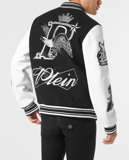 Czarna kurtka Varsity Bomber - Image #1