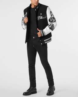 Czarna kurtka Varsity Bomber - Image #2