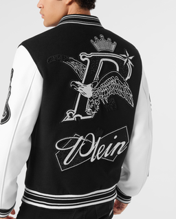 Czarna kurtka Varsity Bomber - Image #4