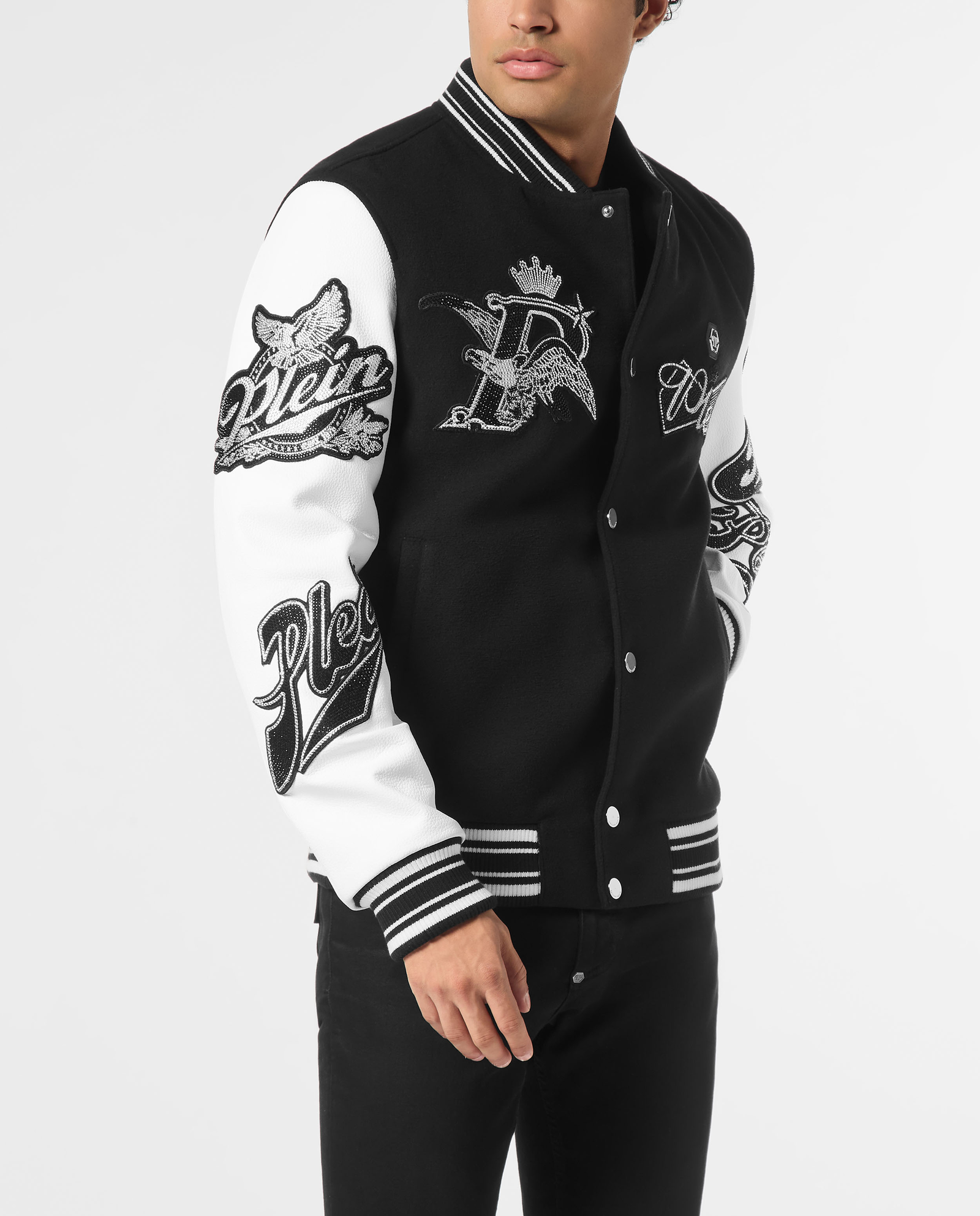 Czarna kurtka Varsity Bomber - Image #0