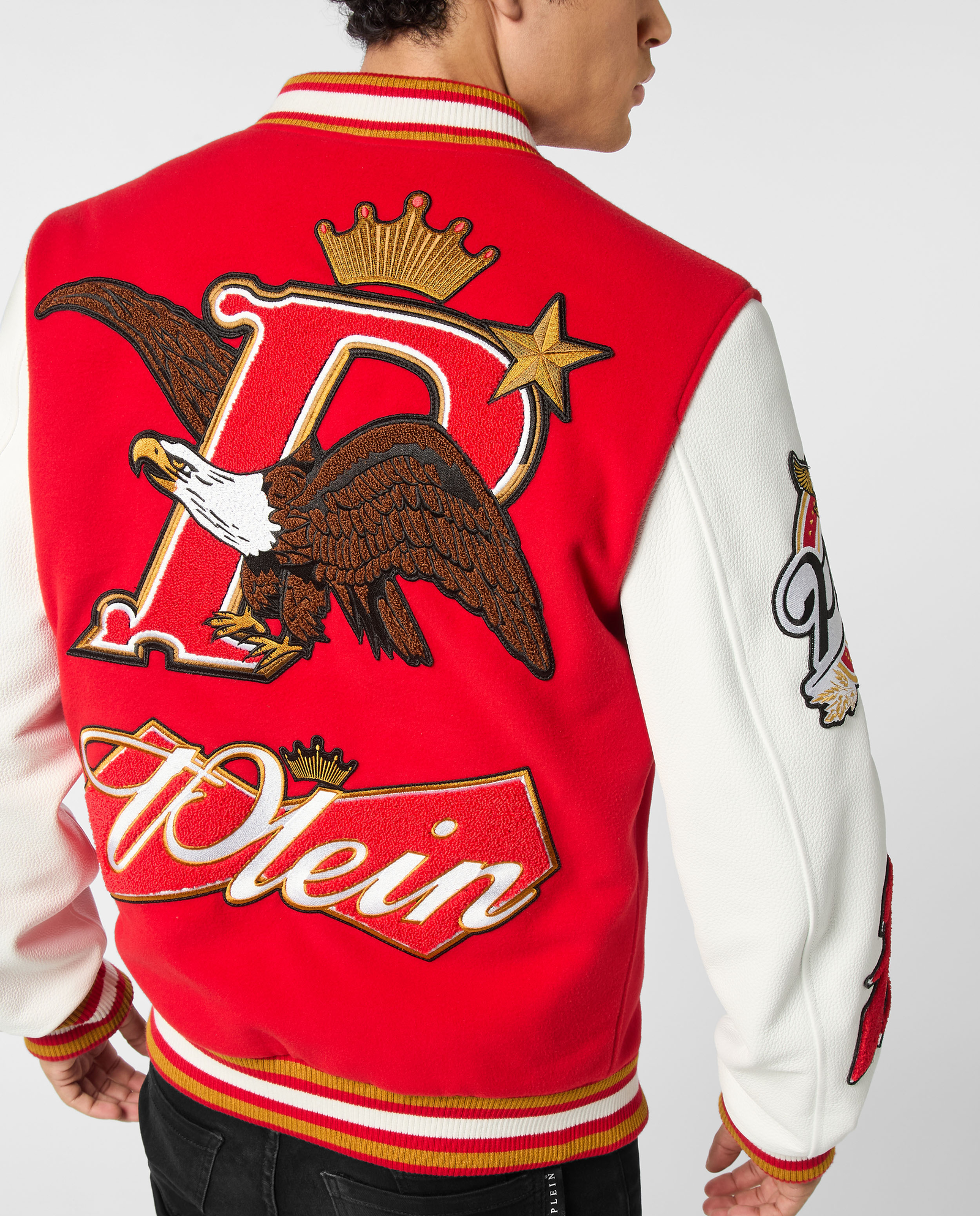 Czerwona kurtka Varsity Bomber - Image #4