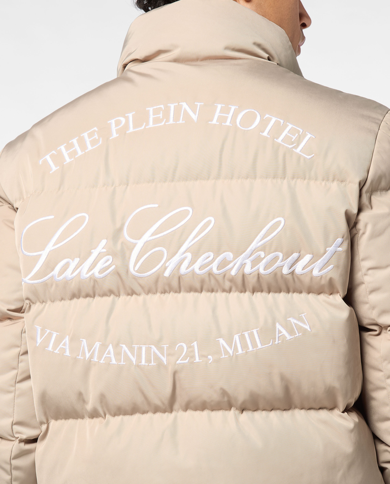 Beżowa kurtka puchowa - Image #4