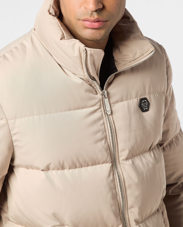 Beżowa kurtka puchowa - Image #5