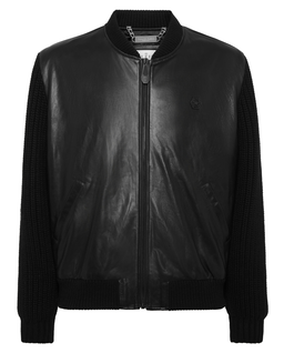 Czarna skórzana bomberka - Image #4