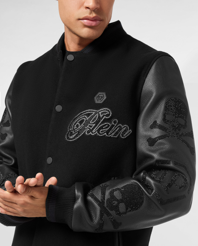 Skórzana kurtka bomberka - Image #3