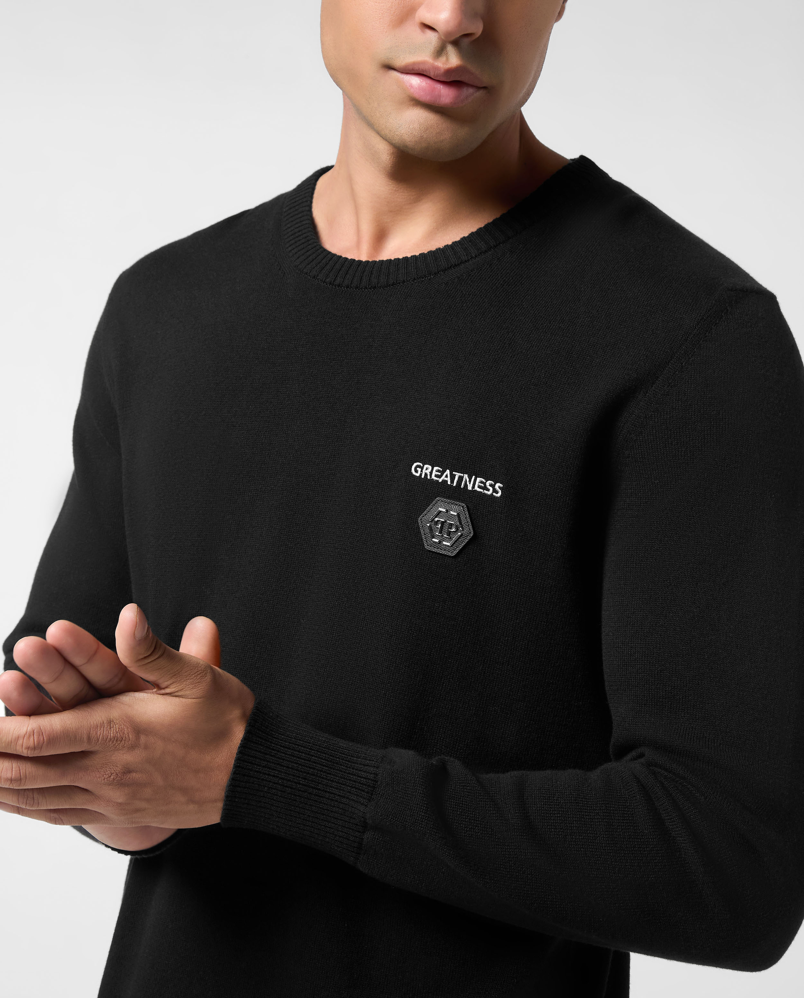 Sweter z okrągłym dekoltem - Image #4