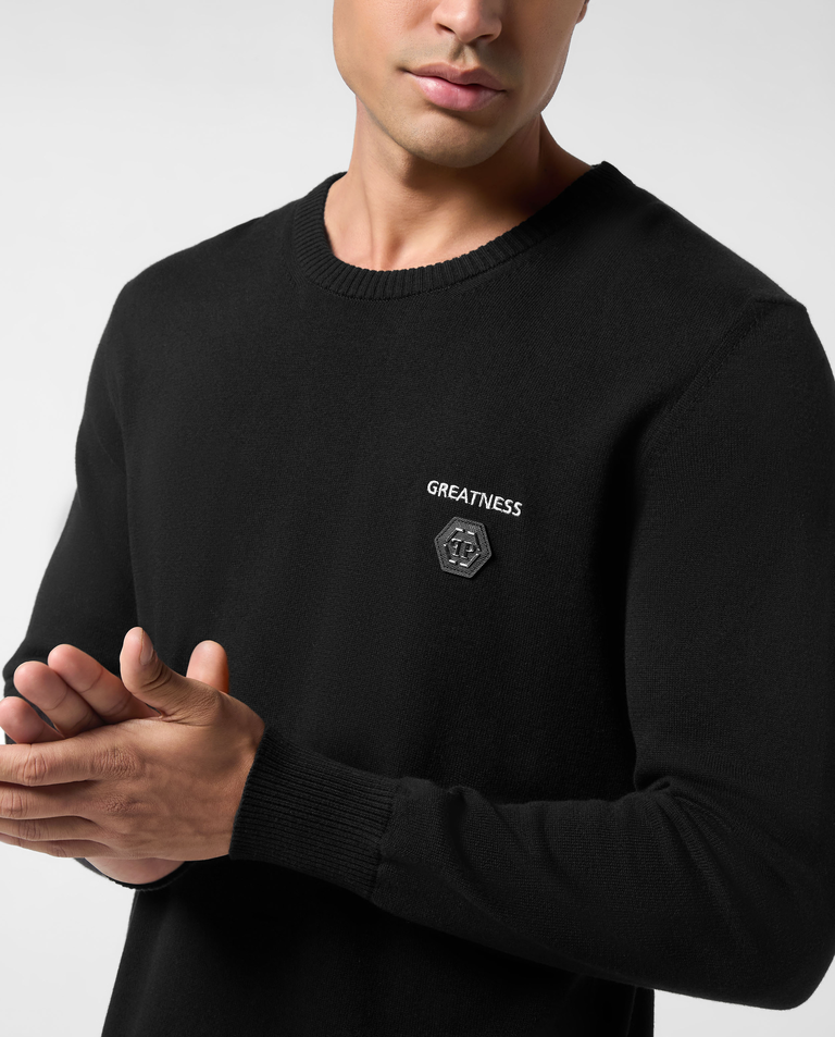 Sweter z okrągłym dekoltem - Image #4