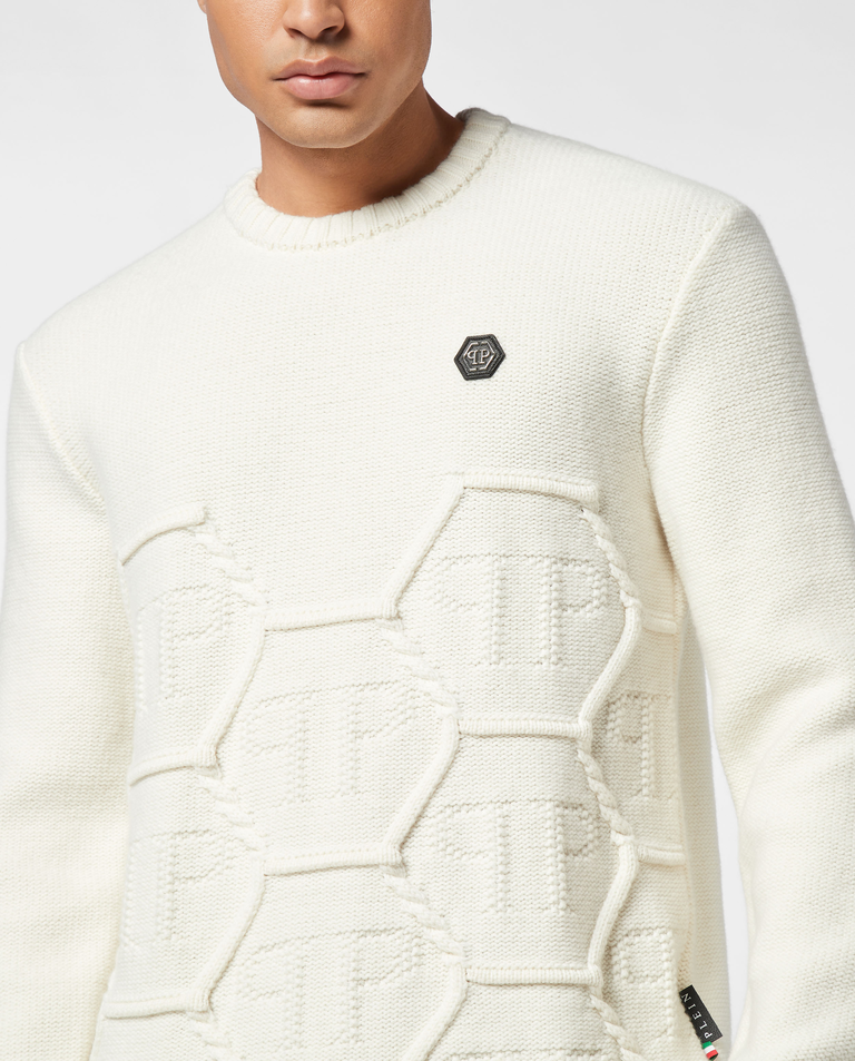 Sweter z okrągłym dekoltem - Image #3