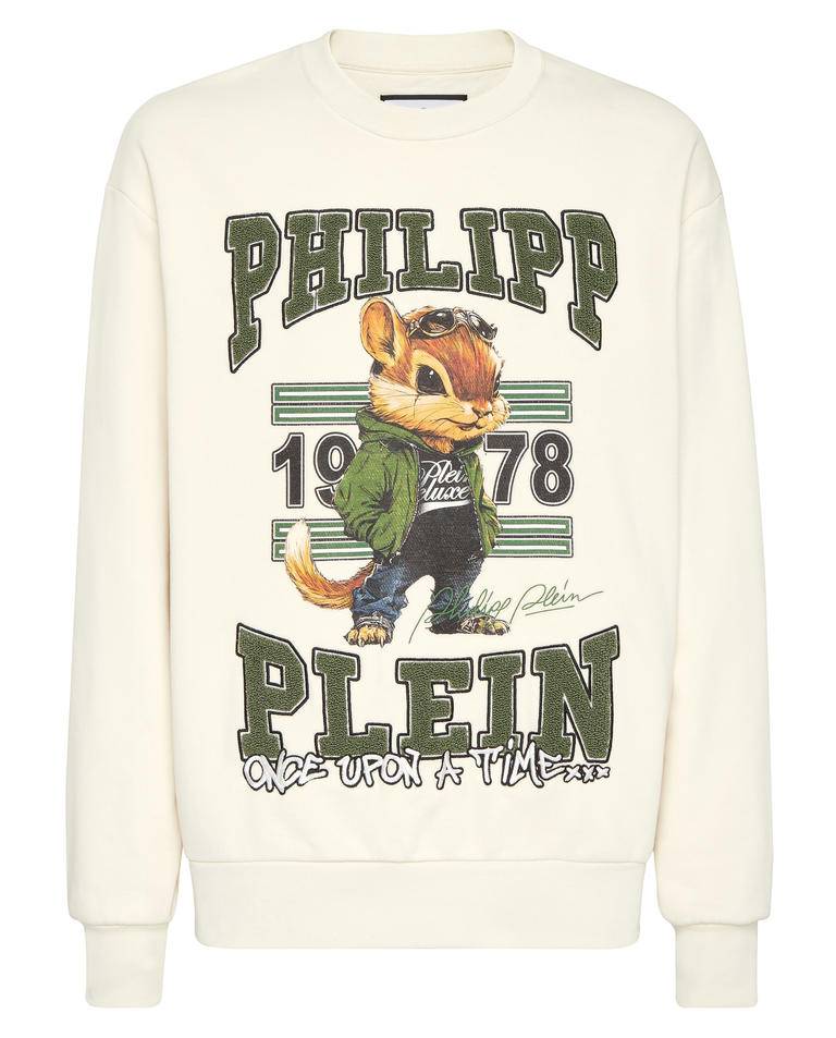 Kremowa bluza z grafiką - Image #5