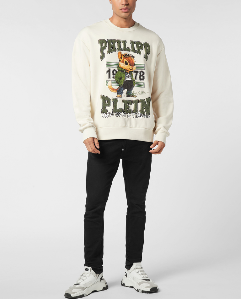 Kremowa bluza z grafiką - Image #2