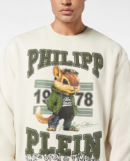 Kremowa bluza z grafiką - Image #3