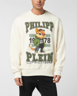 Kremowa bluza z grafiką - Image #0