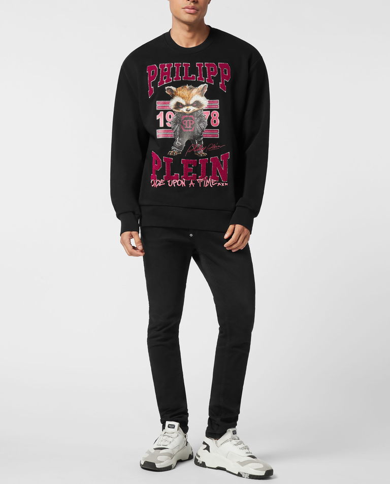 Czarna bluza College Raccoon - Image #2