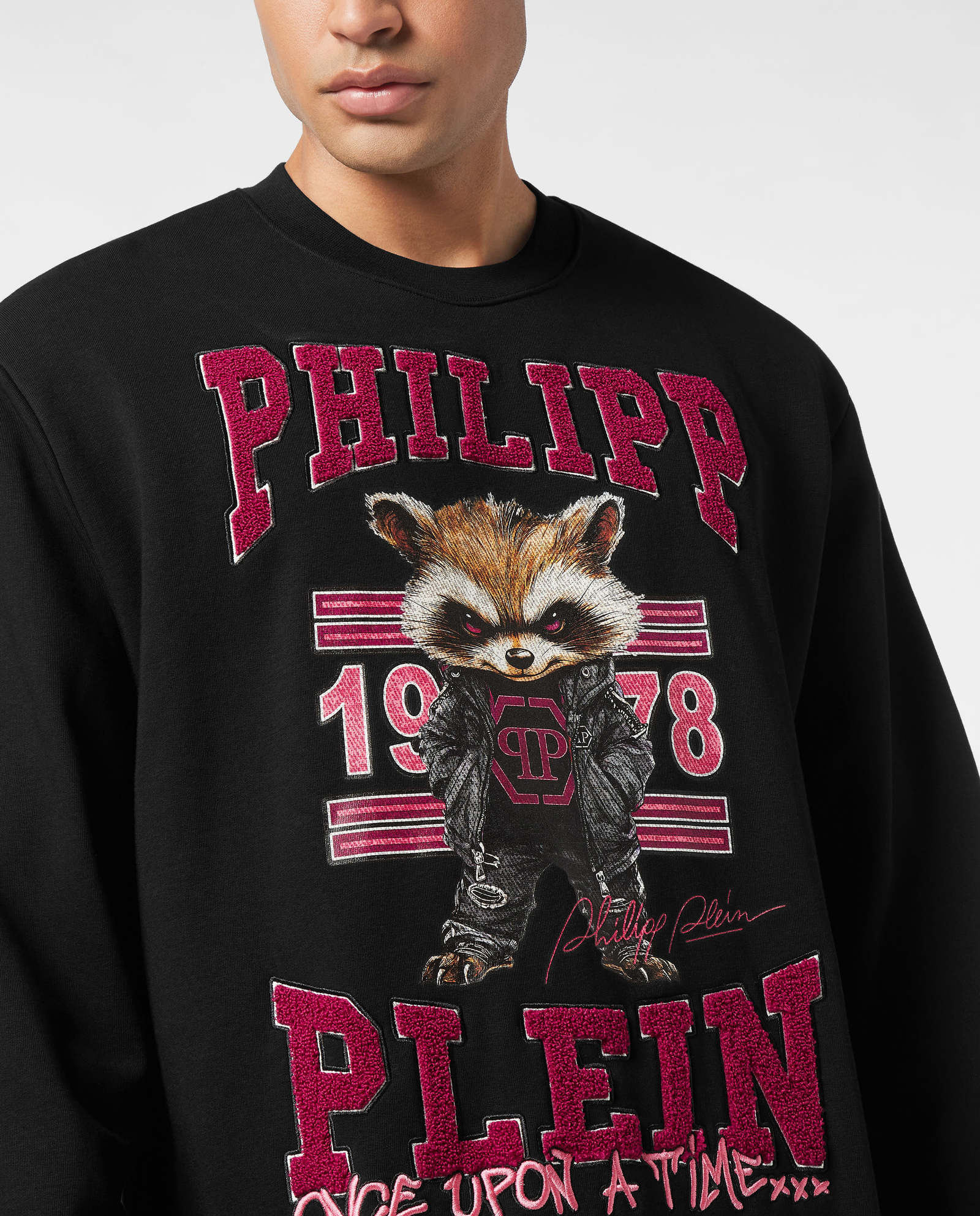Czarna bluza College Raccoon - Image #4