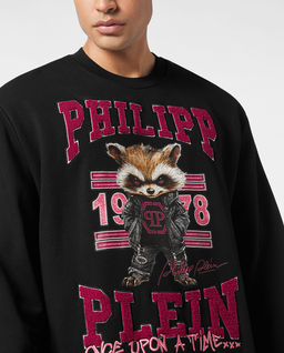 Czarna bluza College Raccoon - Image #4