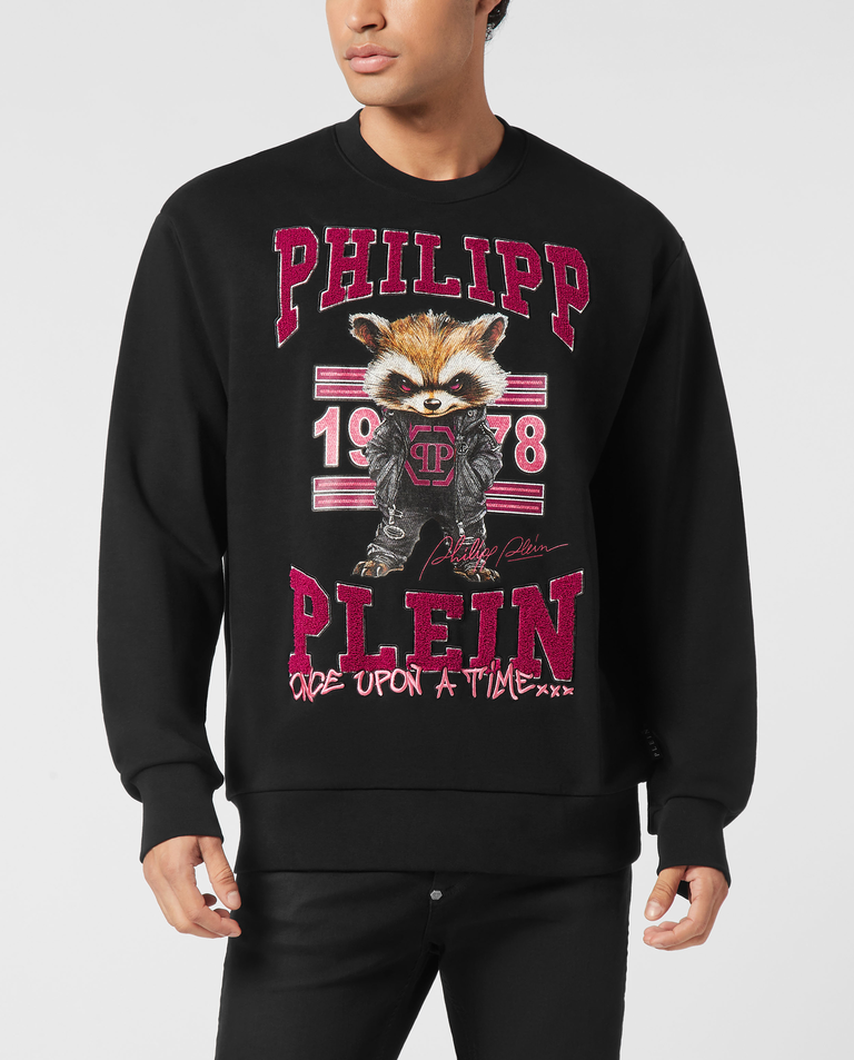 Czarna bluza College Raccoon - Image #0