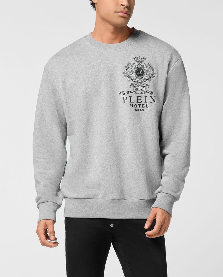 Szara bluza z logo