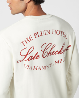 Biała bluza z logo - Image #5