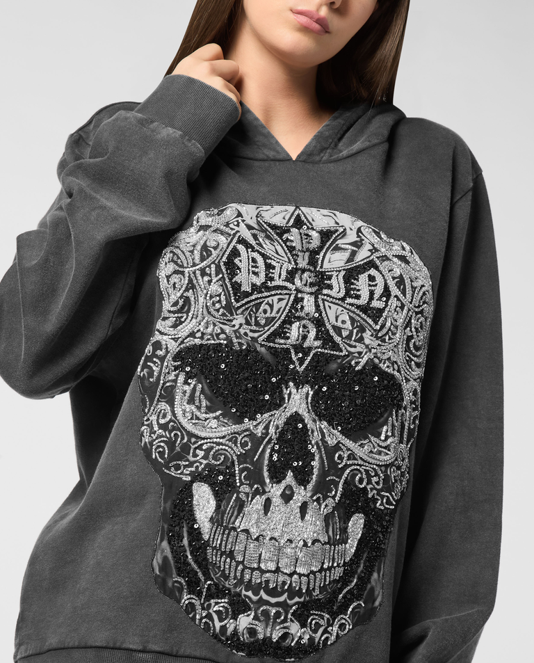 Bluza z kapturem Baroque Skull - Image #4