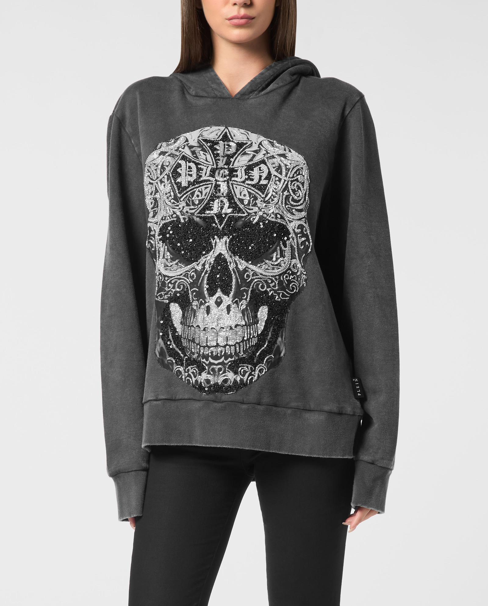 Bluza z kapturem Baroque Skull - Image #0