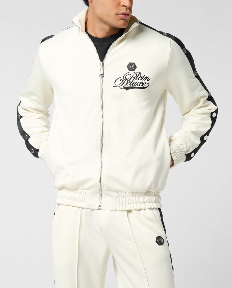 Kremowa bluza z logo