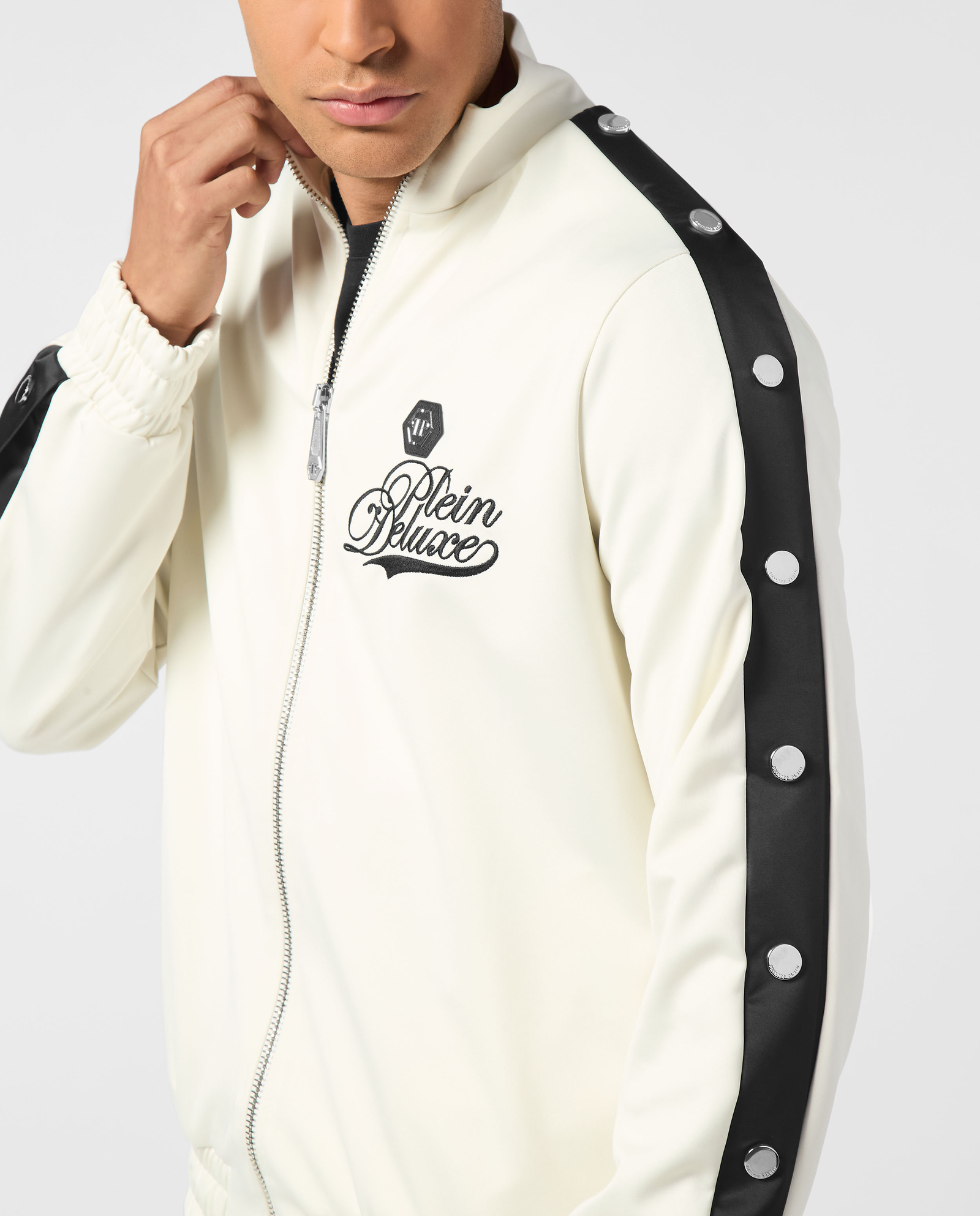 Kremowa bluza z logo - Image #3