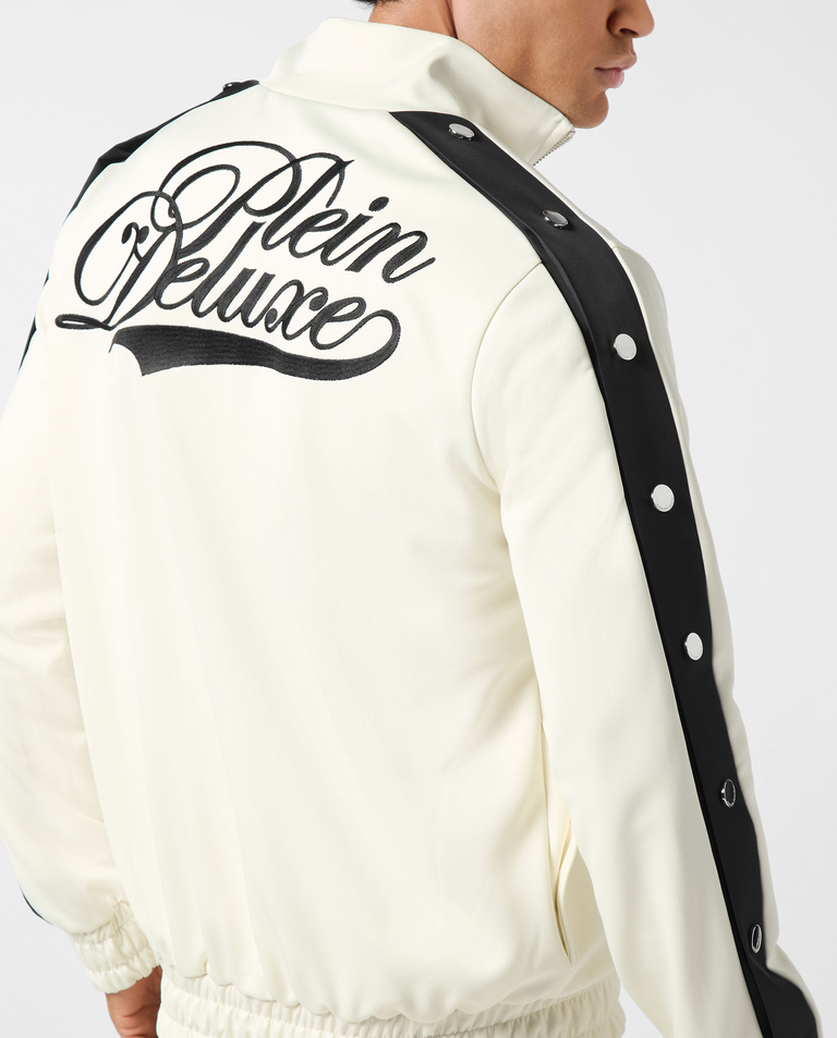 Kremowa bluza z logo - Image #4