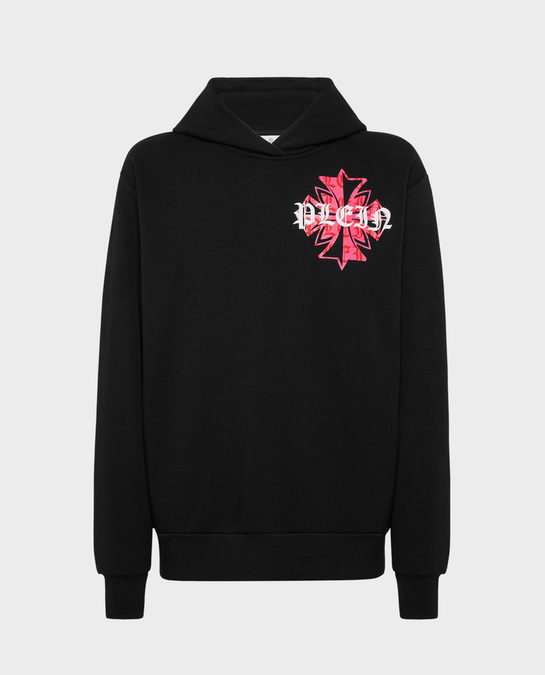 Czarna bluza z kapturem Worldwide Crest