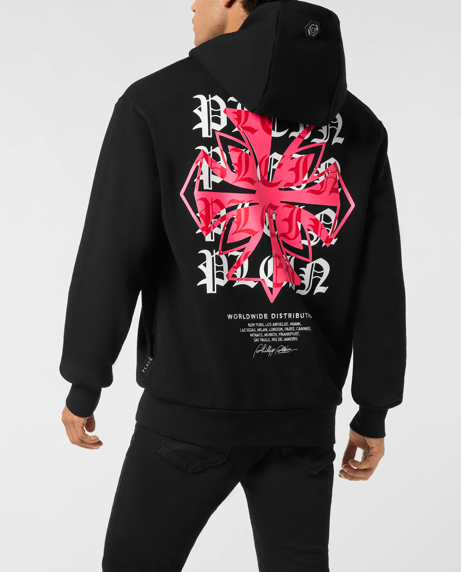 Czarna bluza z kapturem Worldwide Crest - Image #1