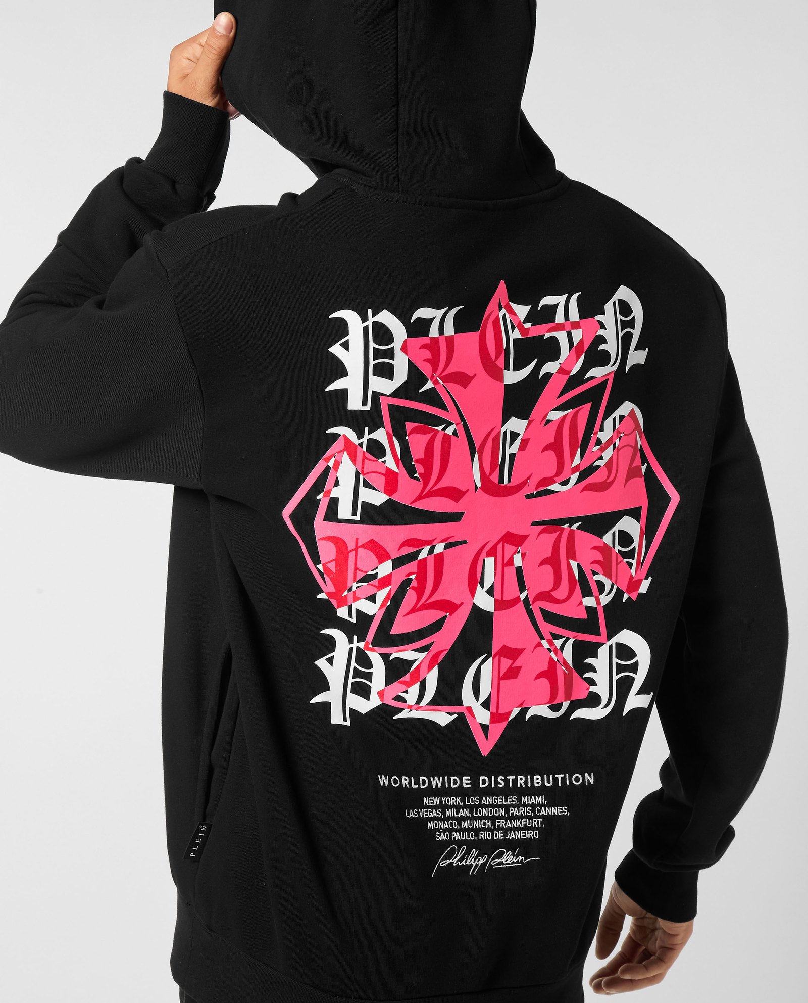 Czarna bluza z kapturem Worldwide Crest - Image #5