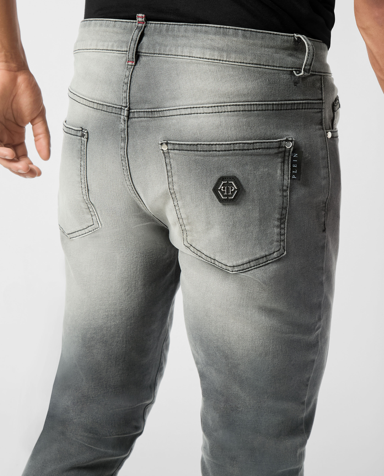 Szare jeansy Skinny - Image #3